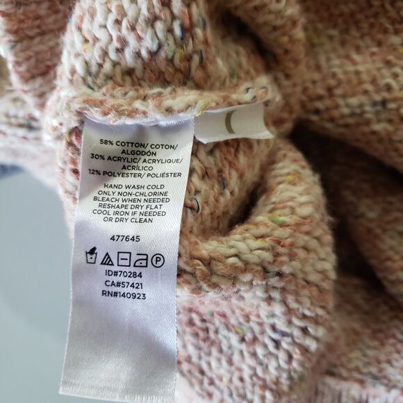 Loft Womens V-Neck Knit Sweater Size S Autumn Classic Preppy Casual Neutral - Picture 5 of 5